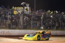 Ashley Anderson takes the checkers for his $3,000 Silver 1000 victory on the Structural Buildings WISSOTA Challenge Series on Aug. 28 at Proctor (Minn.) Speedway. (shooterguyphotos.com)