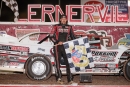 Russell Erwin of Beaverdam, Va., won his first Burlile Ohio Valley Late Model Dirt Series in the Hillbilly Hundred weekend opener at Lernerville Speedway in Sarver, Pa. (Josh Wilson)