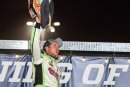 Ricky Thornton Jr. celebrates Sept. 6&#039;s $72,000 victory at Eldora Speedway, his first World 100 and first crown jewel at the Ohio oval. (Zach Yost)