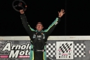 Trevor Anderson won Sept. 12&#039;s Repairable Vehicles.com Tri-State Series event at Clay County Fair Speedway in Spencer, Iowa. (Jamie Laine)