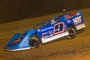 Nick Hoffman on his way to a $10,000 Lucas Oil Late Model Dirt Series victory in Sept. 26&#039;s 40-lap C.J. Rayburn Memorial at Brownstown (Ind.) Speedway. (heathlawsonphotos.com)