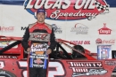 Daniel Hilsabeck won Oct. 10&#039;s Fall Nationals opener at Lucas Oil Speedway in Wheatland, Mo., for his first career Super Late Model victory. (gsstanekracingphotography.smugmug.com)