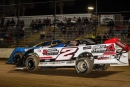 Trynt Lloyd (2) made a last-lap pass to win Oct. 25&#039;s 604 Crate Late Model feature at Volusia Speedway Park in Barberville, Fla. (Chris Anderson)
