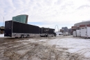 Race car haulers in downtown St. Louis head for The Dome at America&#039;s Center for the weekend&#039;s Kubota Gateway Dirt Nationals. (photosbyboyd.smugmug.com)