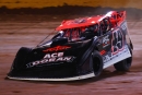 Jonathan Davenport dominated March 4’s $7,000  Wieland Winternationals opener at Golden Isles Speedway on the Lucas Oil  Late Model Dirt Series for his first triumph of the season. (joshjamesartwork.com)