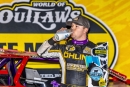 Bobby Pierce captured April 30's World of Outlaws Late Model Series weekend opener at Mississippi Thunder Speedway in Fountain City, Wis. (tylerrinkenphoto.smugmug.com)