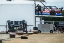 Chris Simpson's team unloads May 21 on the first night of the Show-Me 100 weekend at Lucas Oil Speedway in Wheatland, Mo. (heathlawsonphotos.com)