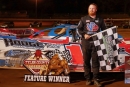 Braeden Dillinger notched his first career Burlile Ohio Valley Late Model Dirt Series victory May 30 at Tyler County Speedway in Middlebourne, W.Va. (Josh Wilson)