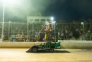 Max Blair takes the checkered flag first for a $25,000 victory in July 4's Lucas Oil Series-sanctioned Freedom 50 at Muskingum County Speedway in Zanesville, Ohio. (heathlawsonphotos.com)