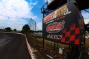 A view of Fairbury Speedway's starter's stand before July 24's Prairie Dirt Classic qualifying program. (joshjamesartwork.com)
