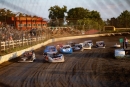 Sunday's heat race action at Macon (Ill.) Speedway's Herald & Review 100 on the DIRTcar Summer Nationals circuit. (highsideraceshots.com)