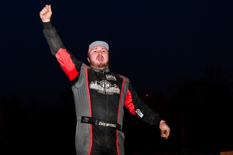 Zack Mitchell in victory lane at Cherokee. (Kevin Ritchie)