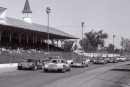 The opening lap of 1975&#039;s Cavalcade of Champions World Championship of Stock Cars at Clarke&#039;s Speedway between Grand Rapids and Lansing, Mich. (Tom DeVette)
