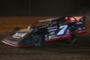 Ricky Weiss of Headingley, Manitoba, rolls toward March 8&#039;s victory in the Hunt the Front Super Dirt Series opener at I-75 Raceway in Sweetwater, Tenn. (joshjamesartwork.com)