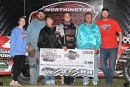 Cole Searing won Aug. 23&#039;s Repairable Vehicles.com Tri-State Series event at Worthington (Minn.) Speedway. (Jamie Laine)
