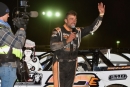 Red Clay Classic winner Kevin Eder waves to the ABC Raceway crowd after his $15,500 victory in Ashland, Wis. (shooterguyphotos.com)