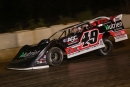 Leading all 70 laps for the second year in a row at the Pittsburgher, Jonathan Davenport earned $50,000 in Lucas Oil Late Model Dirt Series action at Pittsburgh Pennsylvania Motor Speedway. (Jack Reitz)